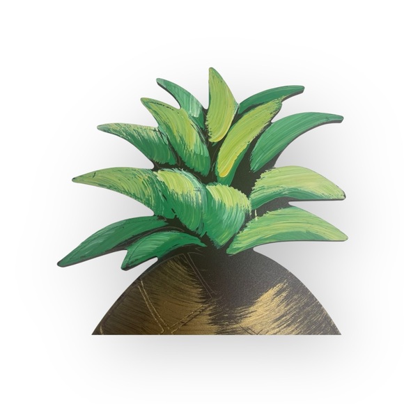 Letter2Word ꧁ Handmade Pineapple Art Decor Wall Hanging ꧁ Bronze Yellow Green ꧂ - Picture 10 of 16